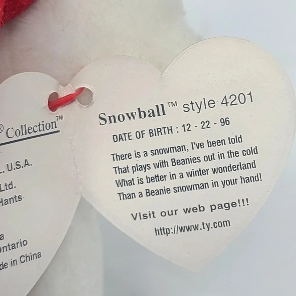Vtg Ty Beanie Babies Lot Of 3‎ Christmas Santa 98 Snowball 96 Holiday Teddy 98